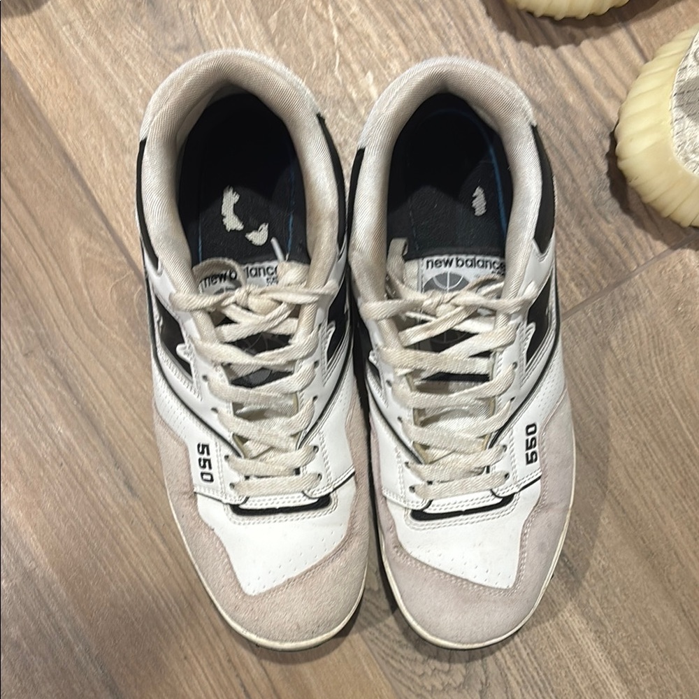 New Balance 550 Classic White and Black Sneakers
